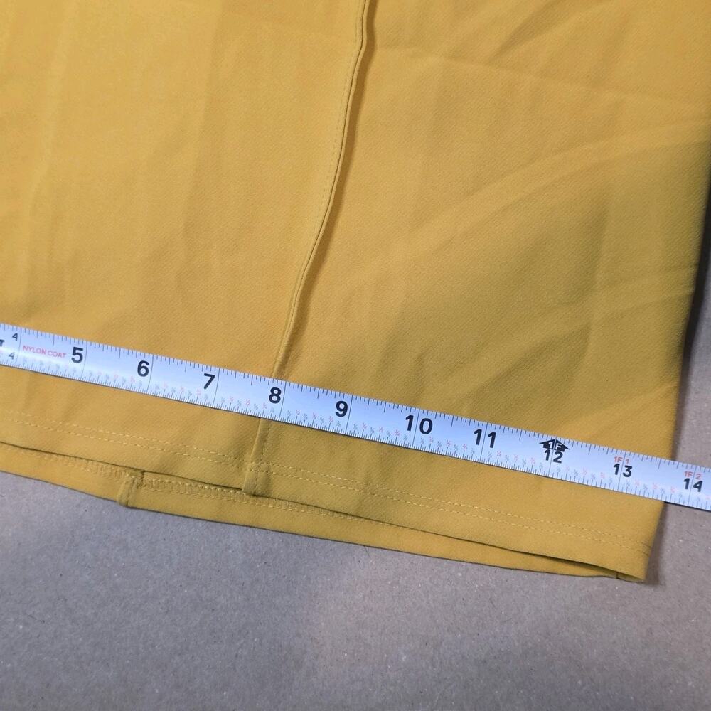 Lane Bryant 18 Lena Seamed Wide Leg Jumpsuit Flutter Sleeve mustard Belted NWT - Picture 9 of 13